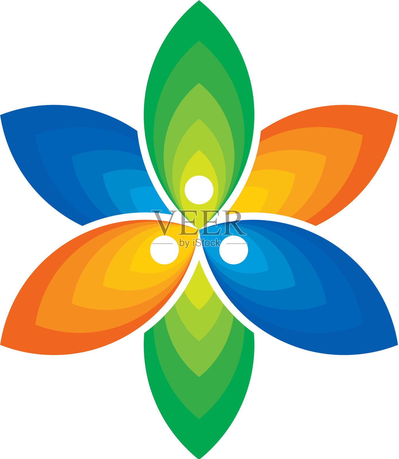 花卉健康标志图标设计设计元素图片