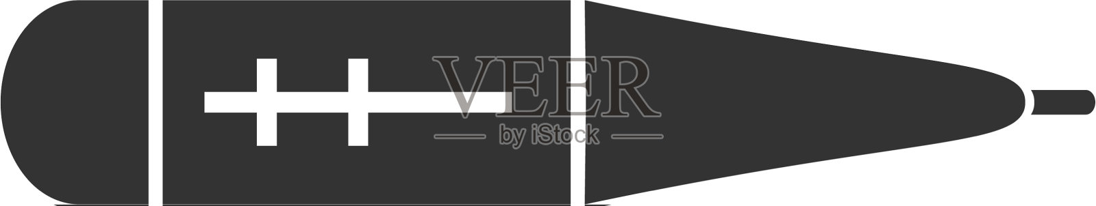 医用温度计图标平坦图标素材