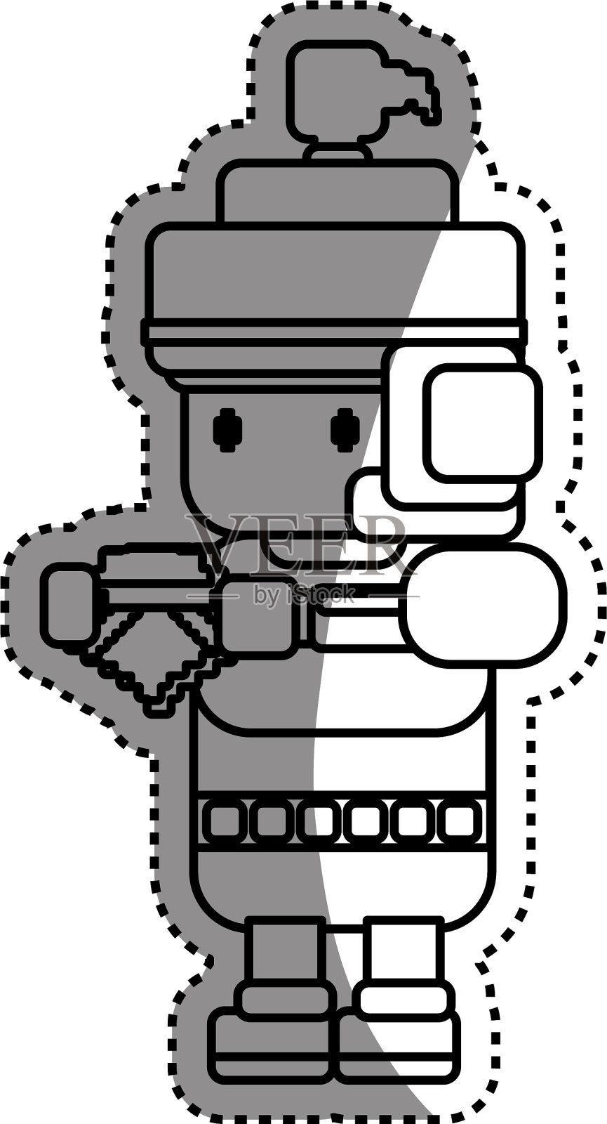 战士像素化游戏设计元素图片