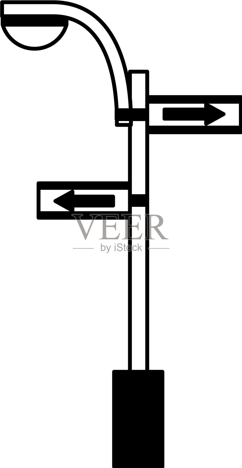 交通信号灯和箭头信号设计元素图片