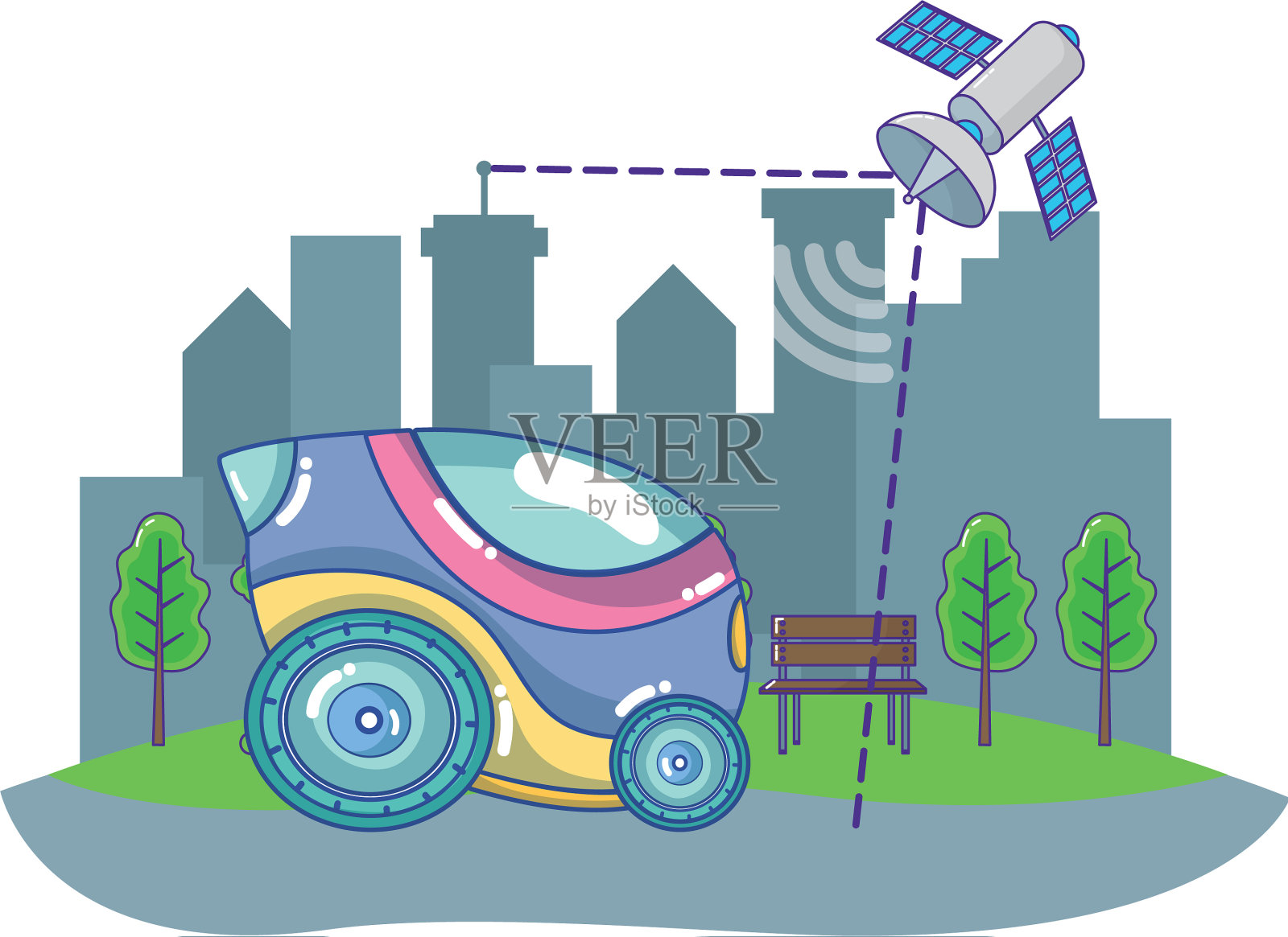 未来概念卡通设计元素图片