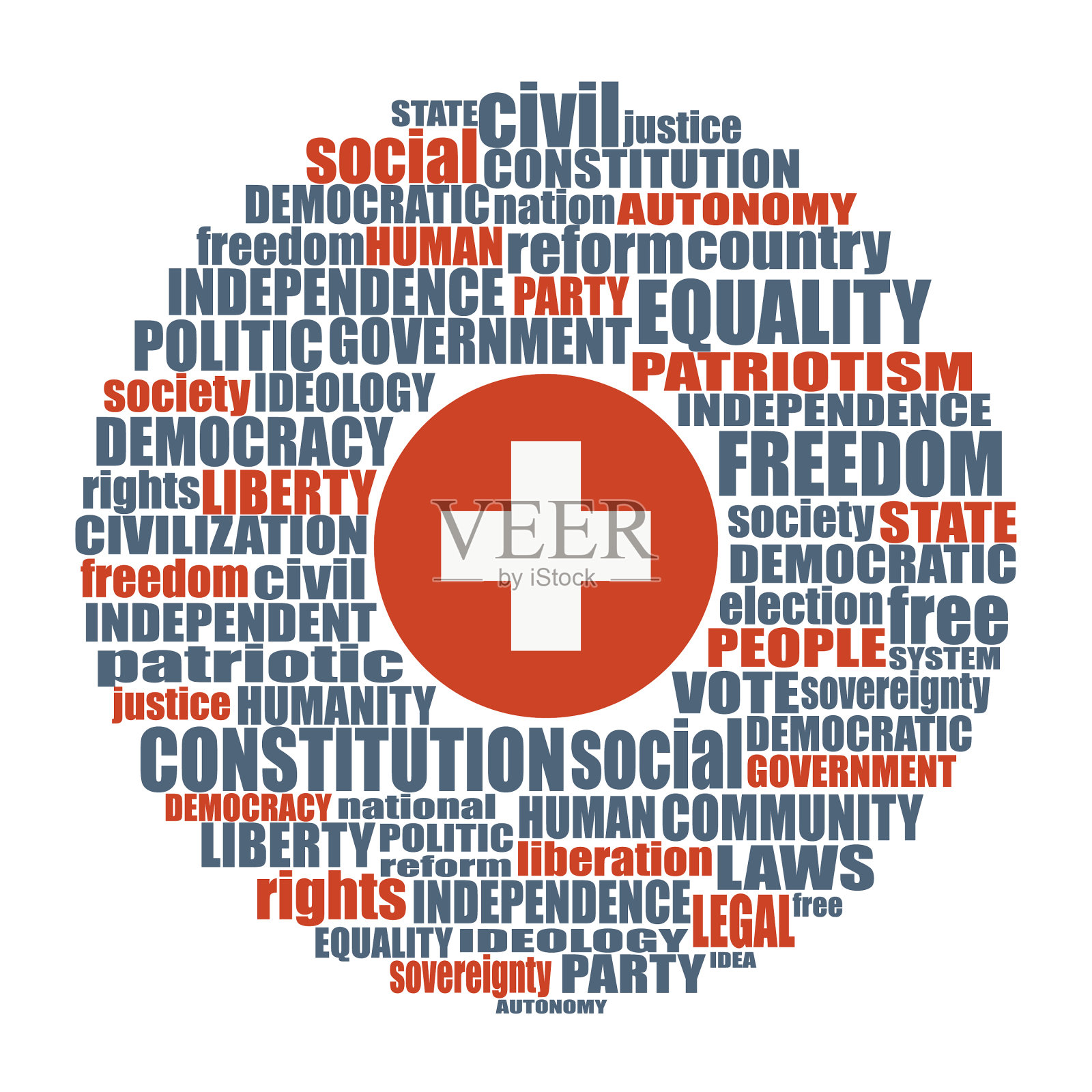 民主标签云概念插画图片素材