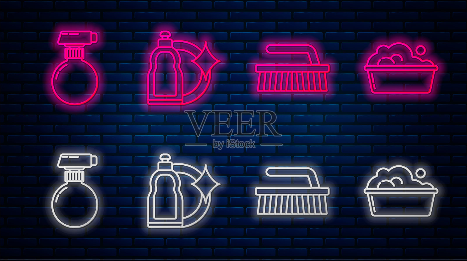 设置线塑料瓶液体洗碗图标素材