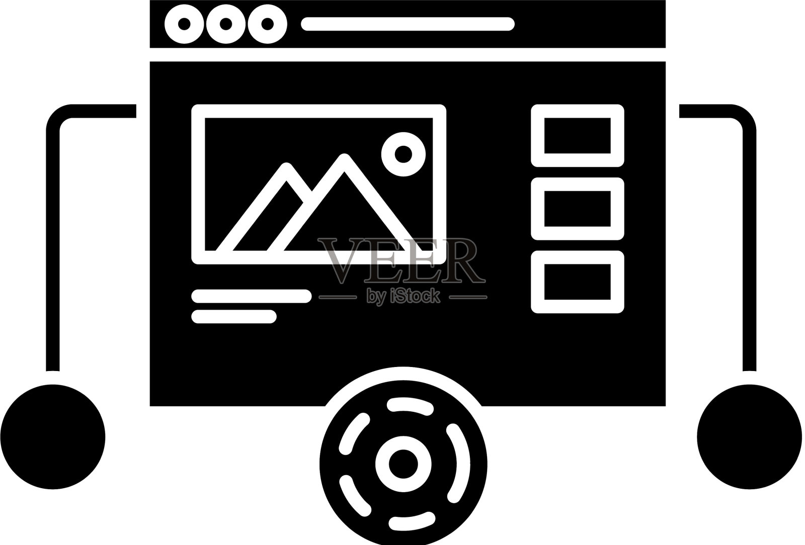 网站原型黑色图标登录图标素材