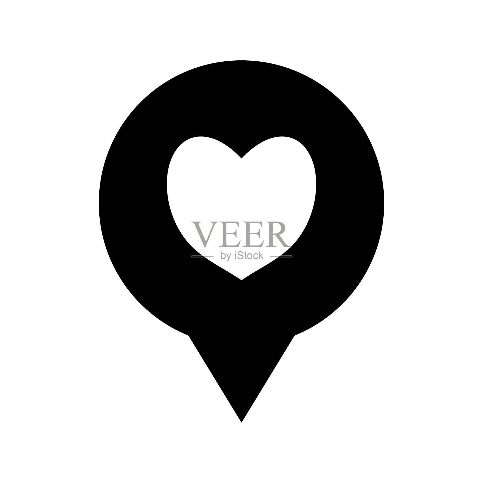 平面像心形图标的设计图标素材