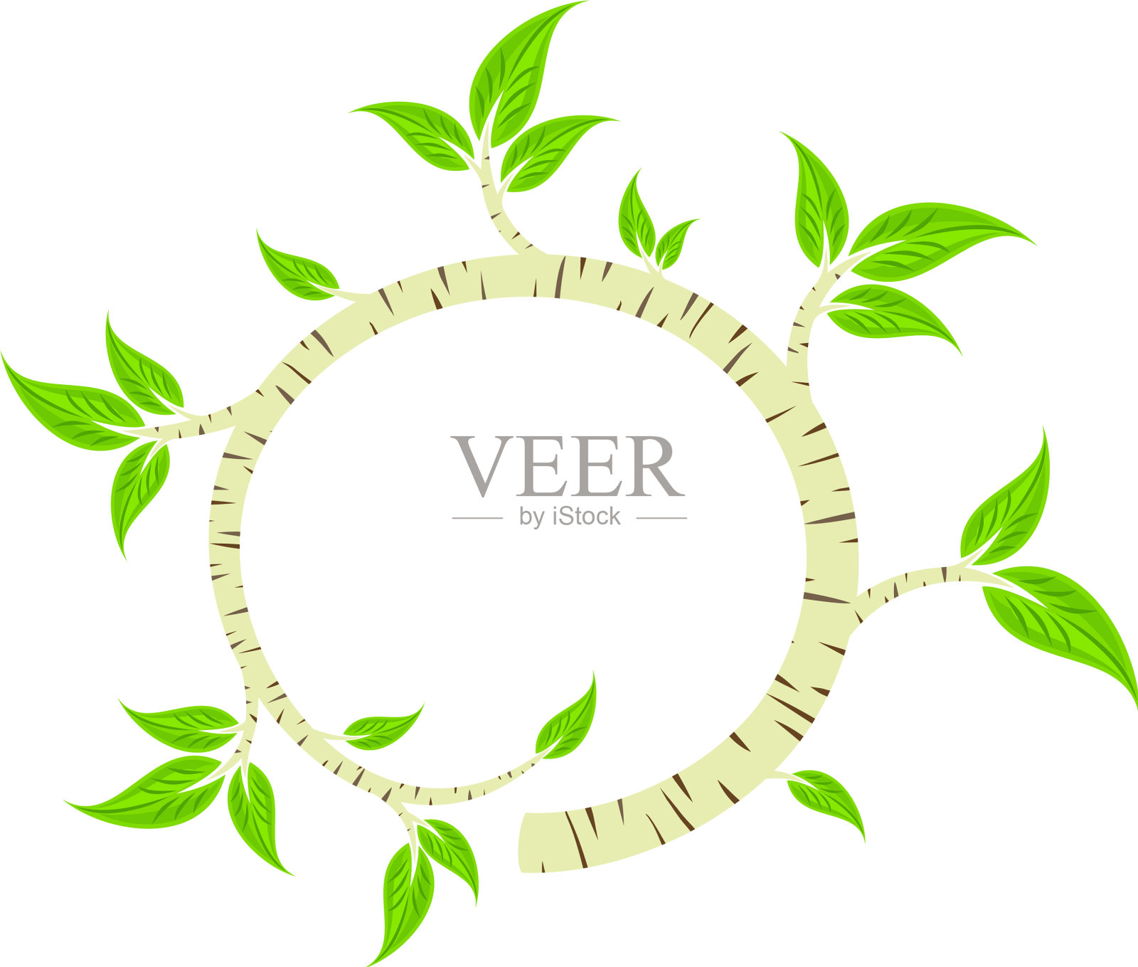 桦木框架设计元素图片