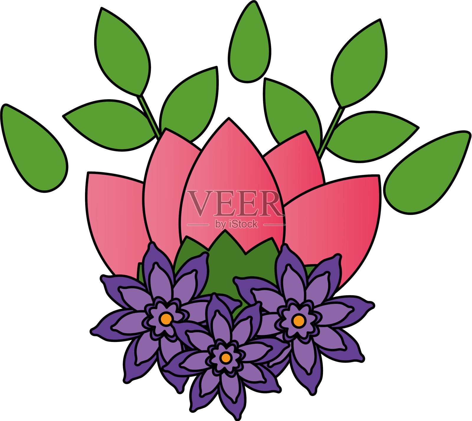 安排花花设计元素图片