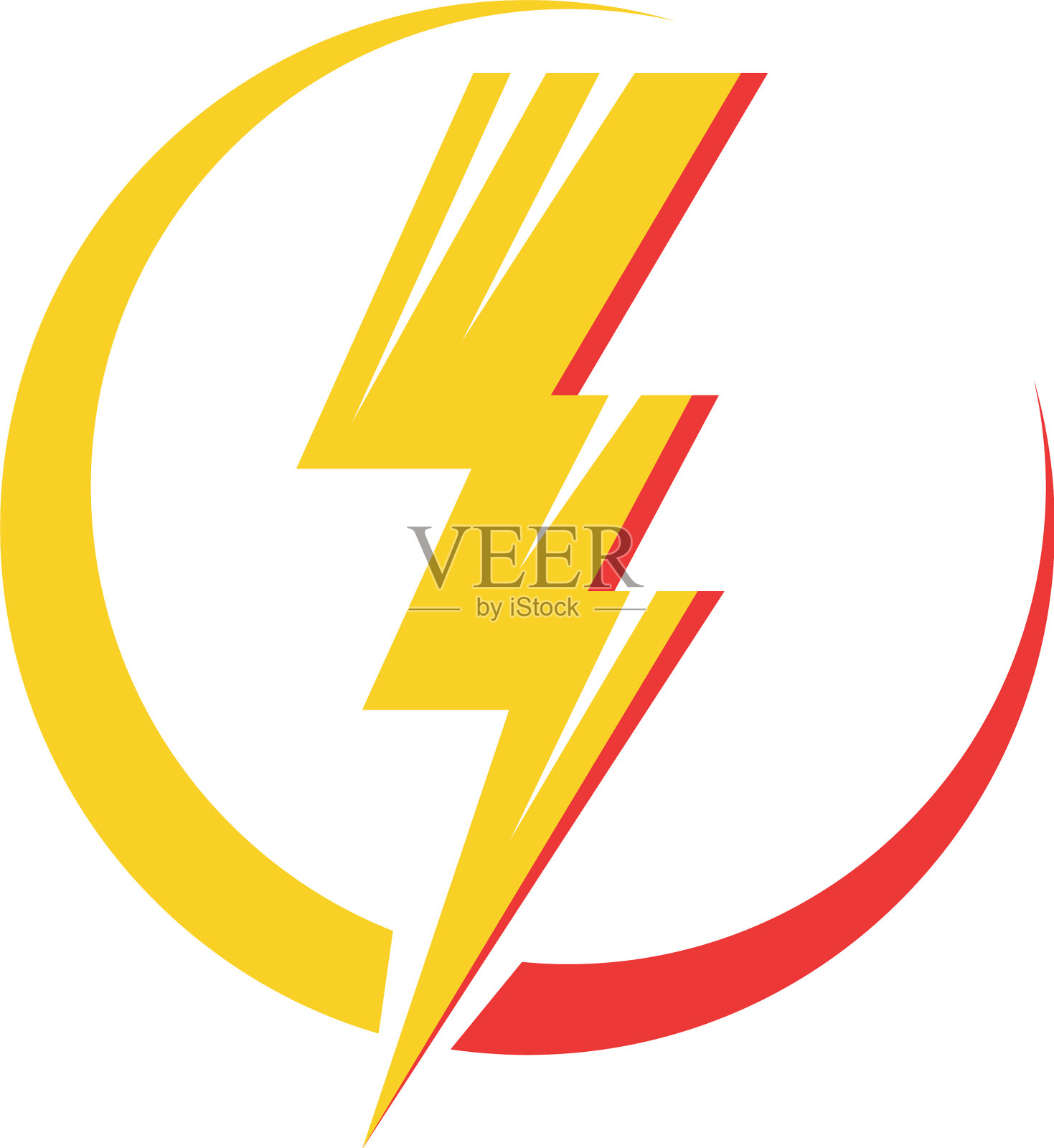 闪光电源雷电图标设计元素图片