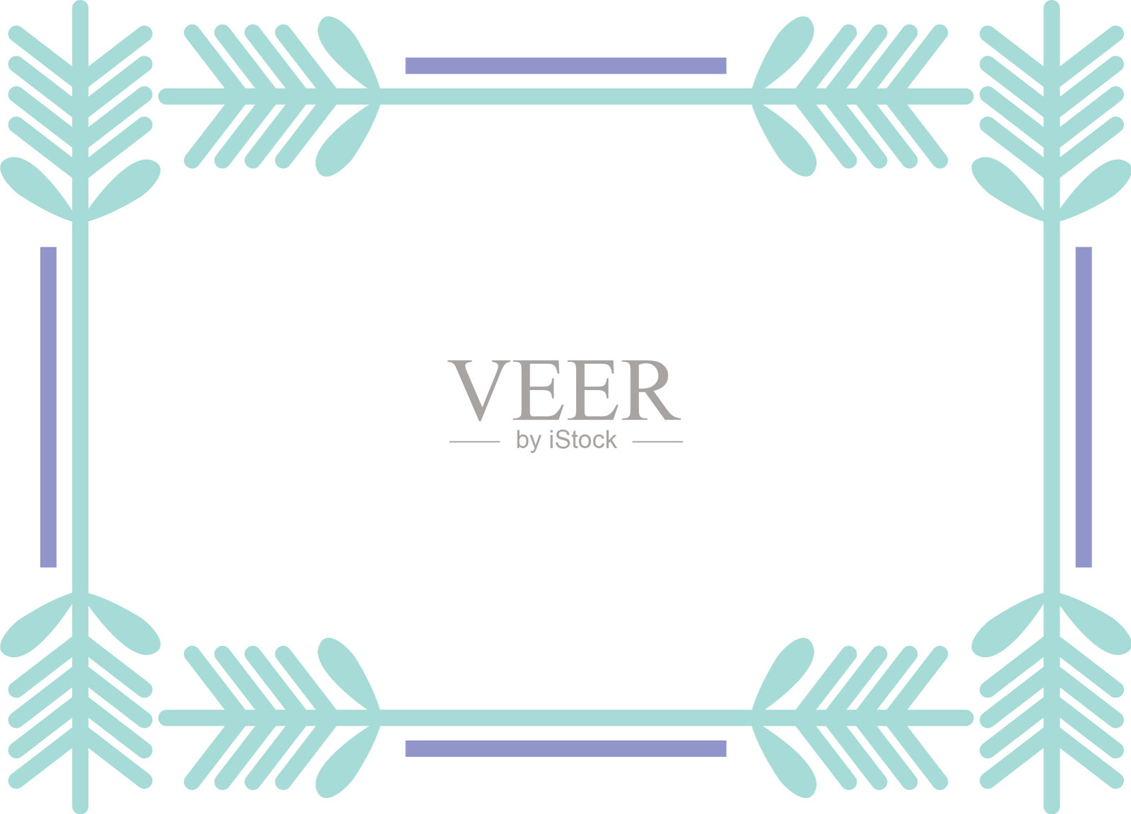 方框装饰波西米亚风格设计元素图片