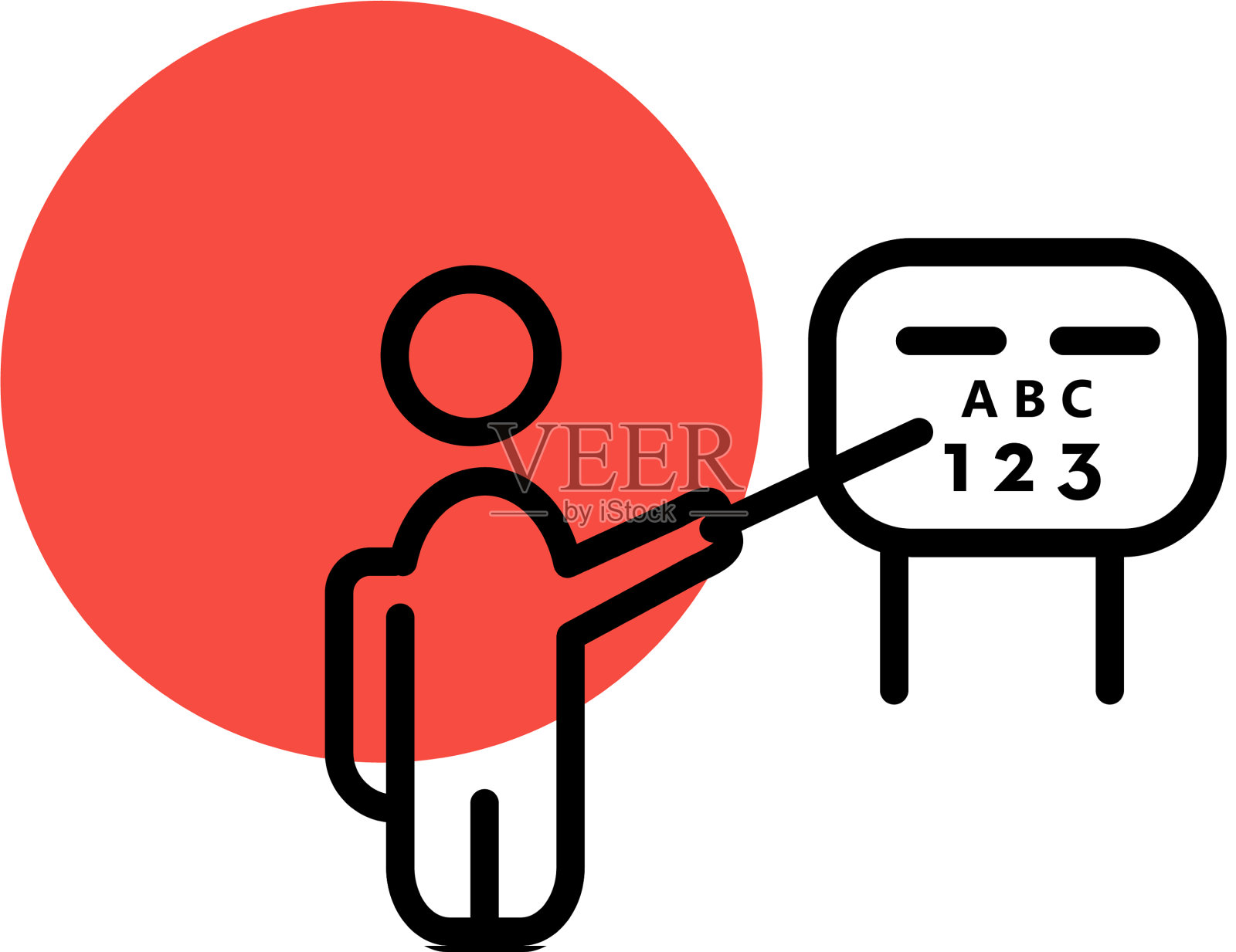 演示图标-商人或教师与图标素材