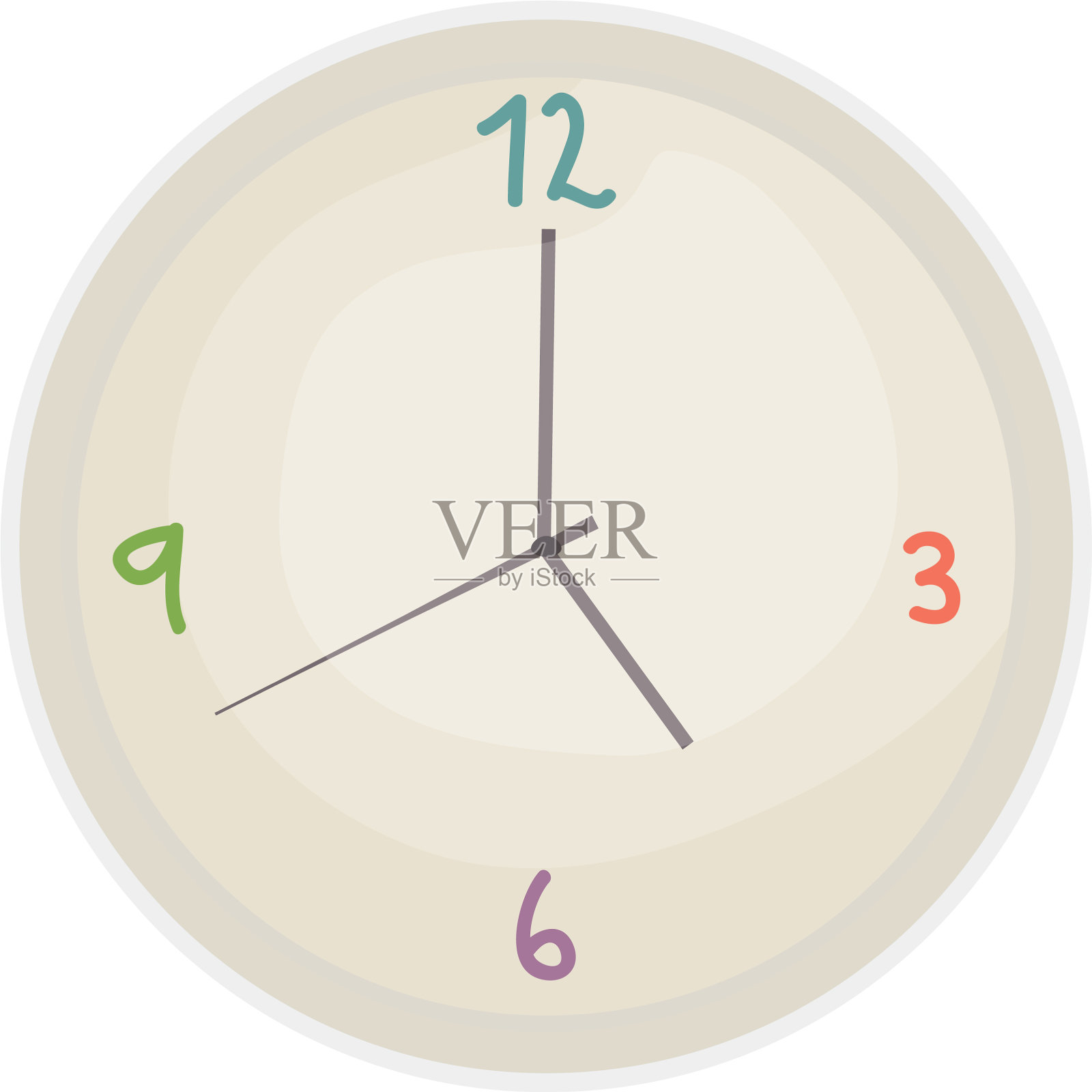 计时钟手表墙设计元素图片