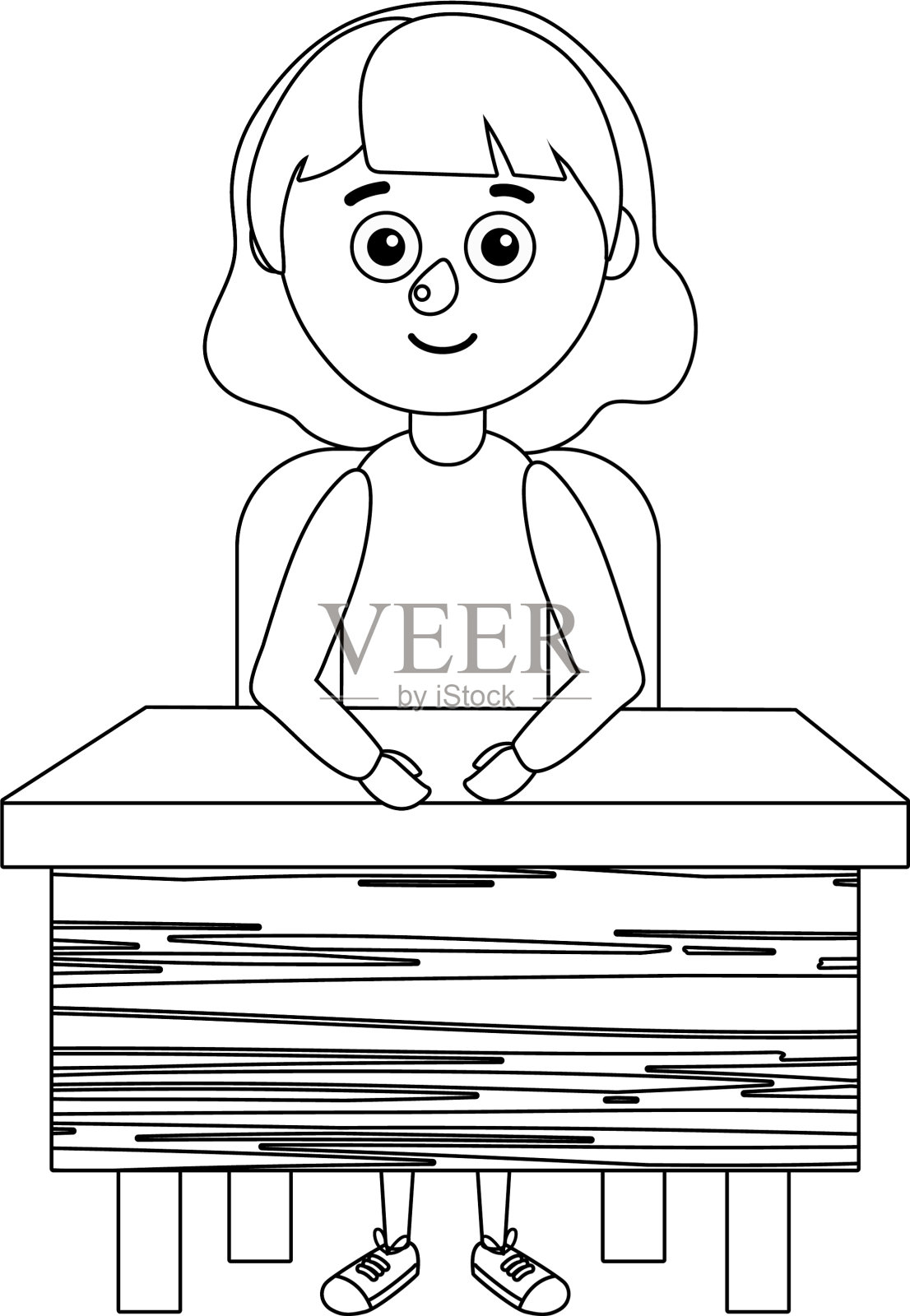 少女学生桌面设计元素图片