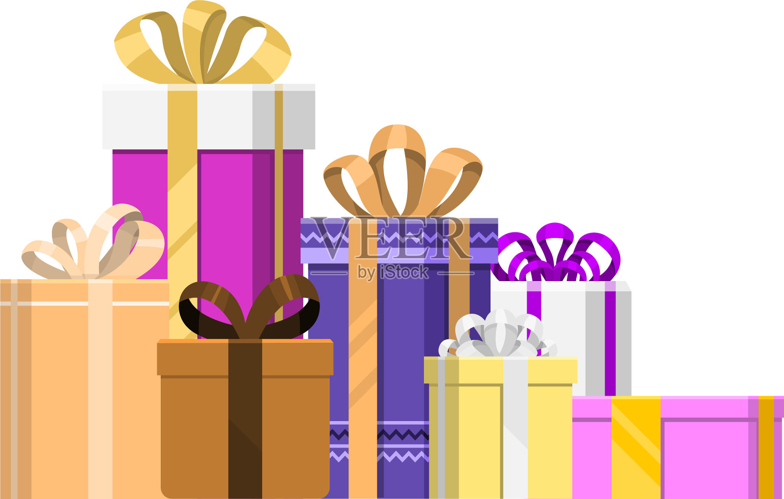 礼物盒礼物包为圣诞节或设计元素图片