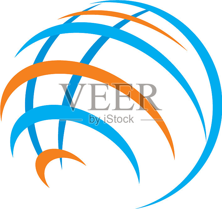 球体抽象的世界技术标志设计元素图片