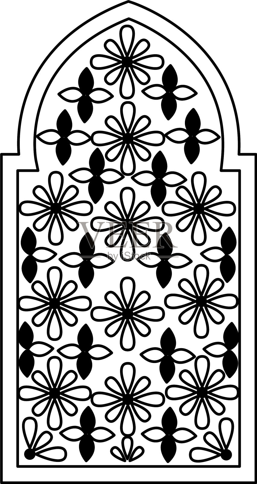 装饰框花阿拉贝斯克设计元素图片