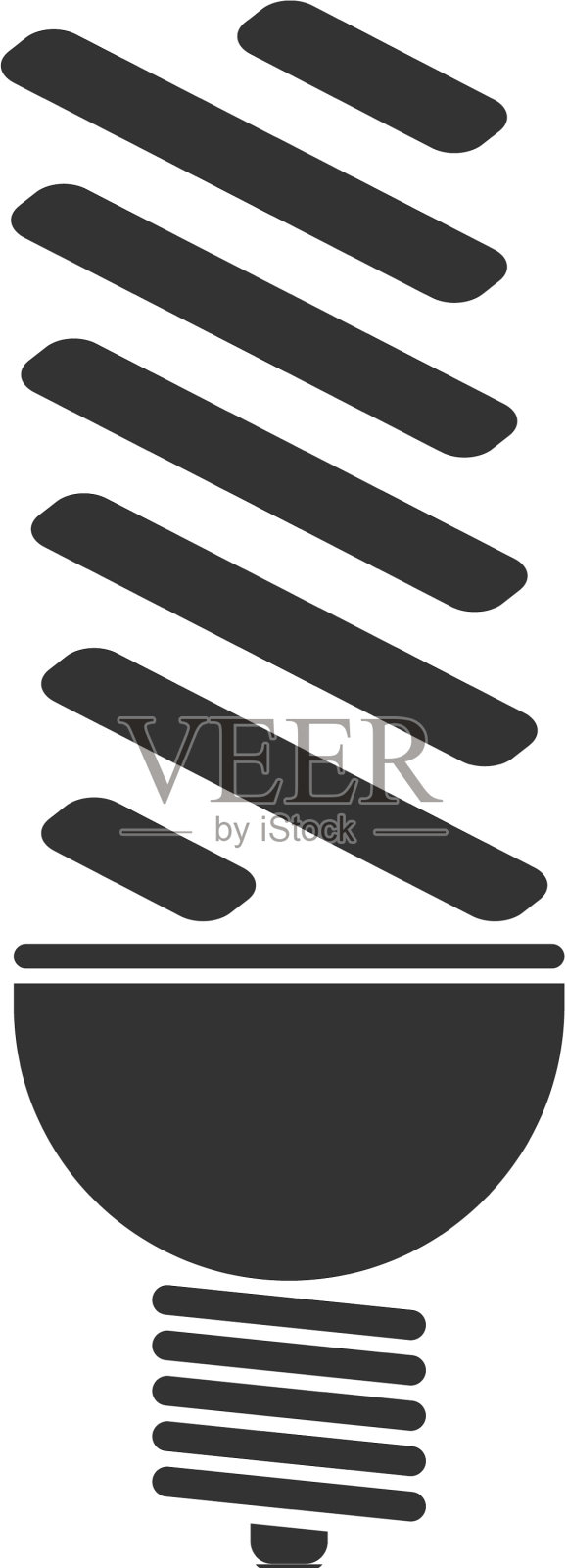 生态能源灯图标平坦图标素材