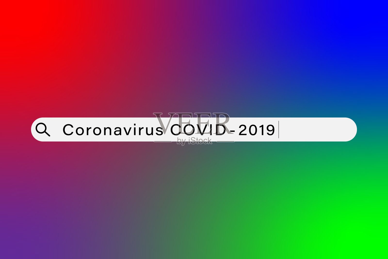 “冠状病毒- 2019”搜索栏显示主题的相关性插画图片素材