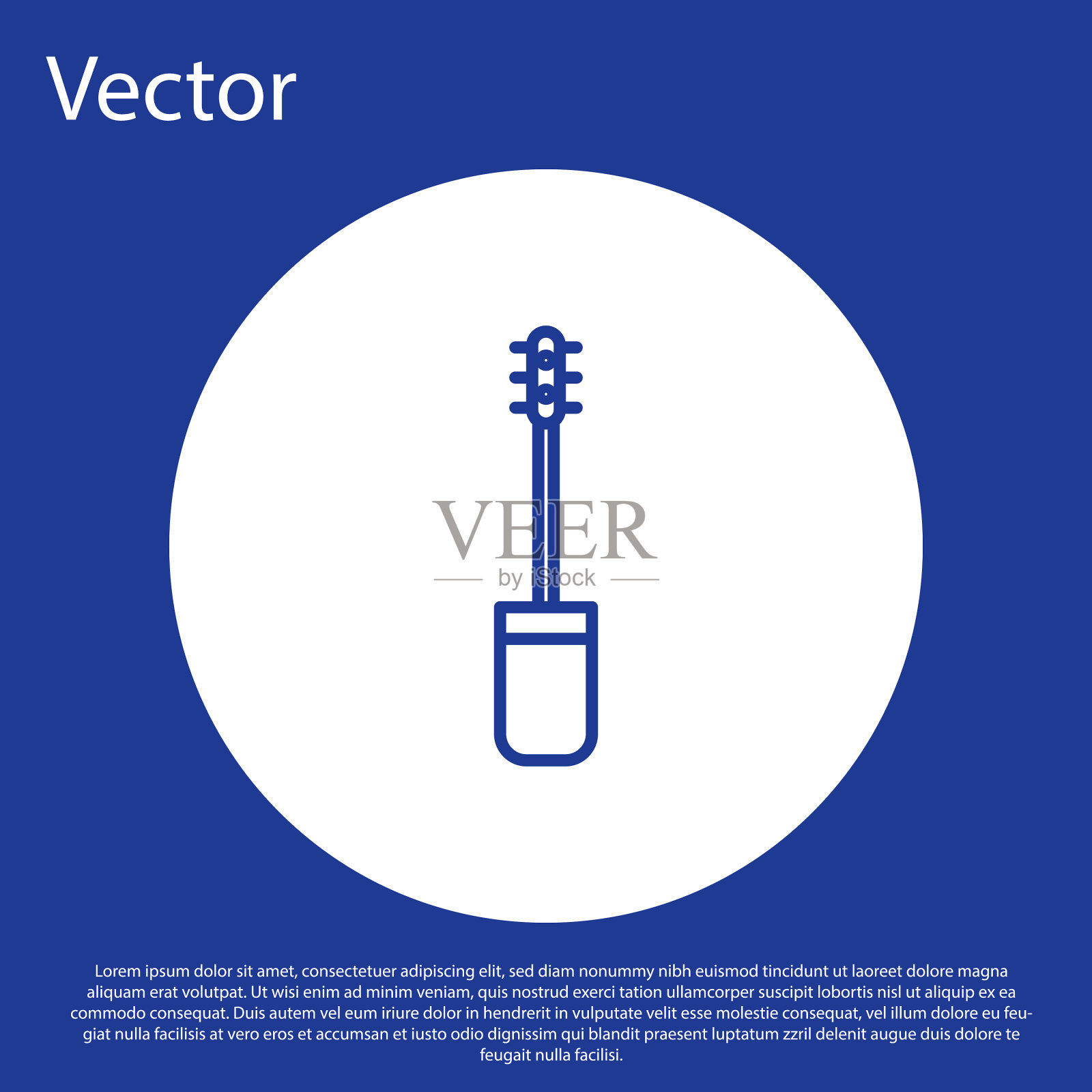 蓝线睫毛膏刷图标隔离在蓝色插画图片素材