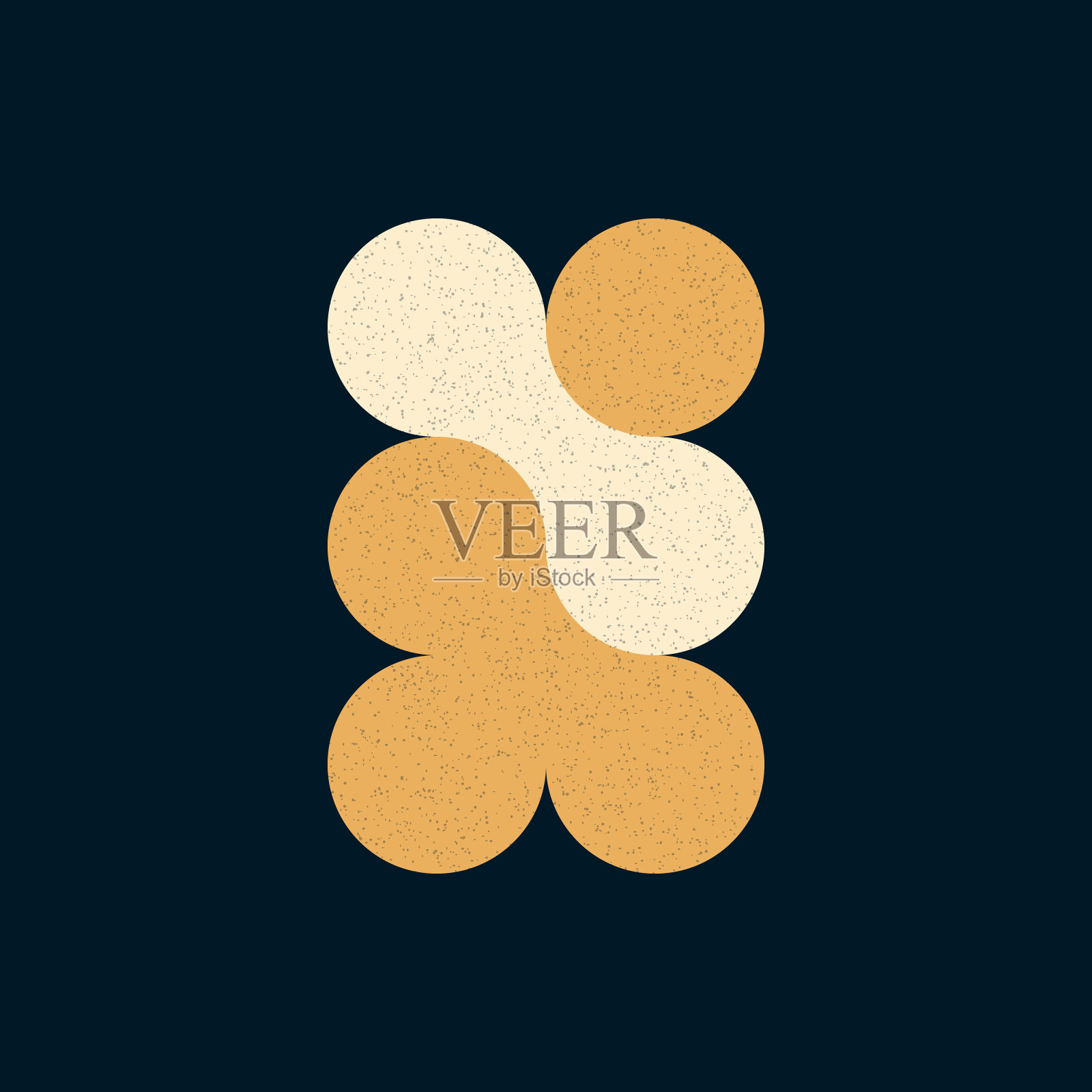 计算机生成的彩色圆点艺术标志设计插图插画图片素材