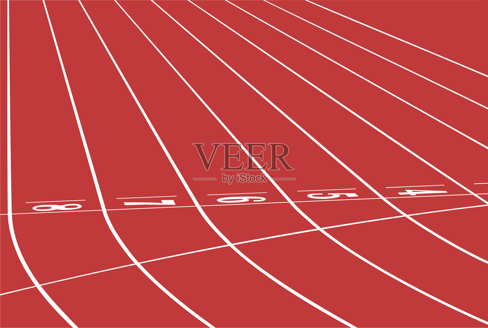 红色的轨道运行插画图片素材