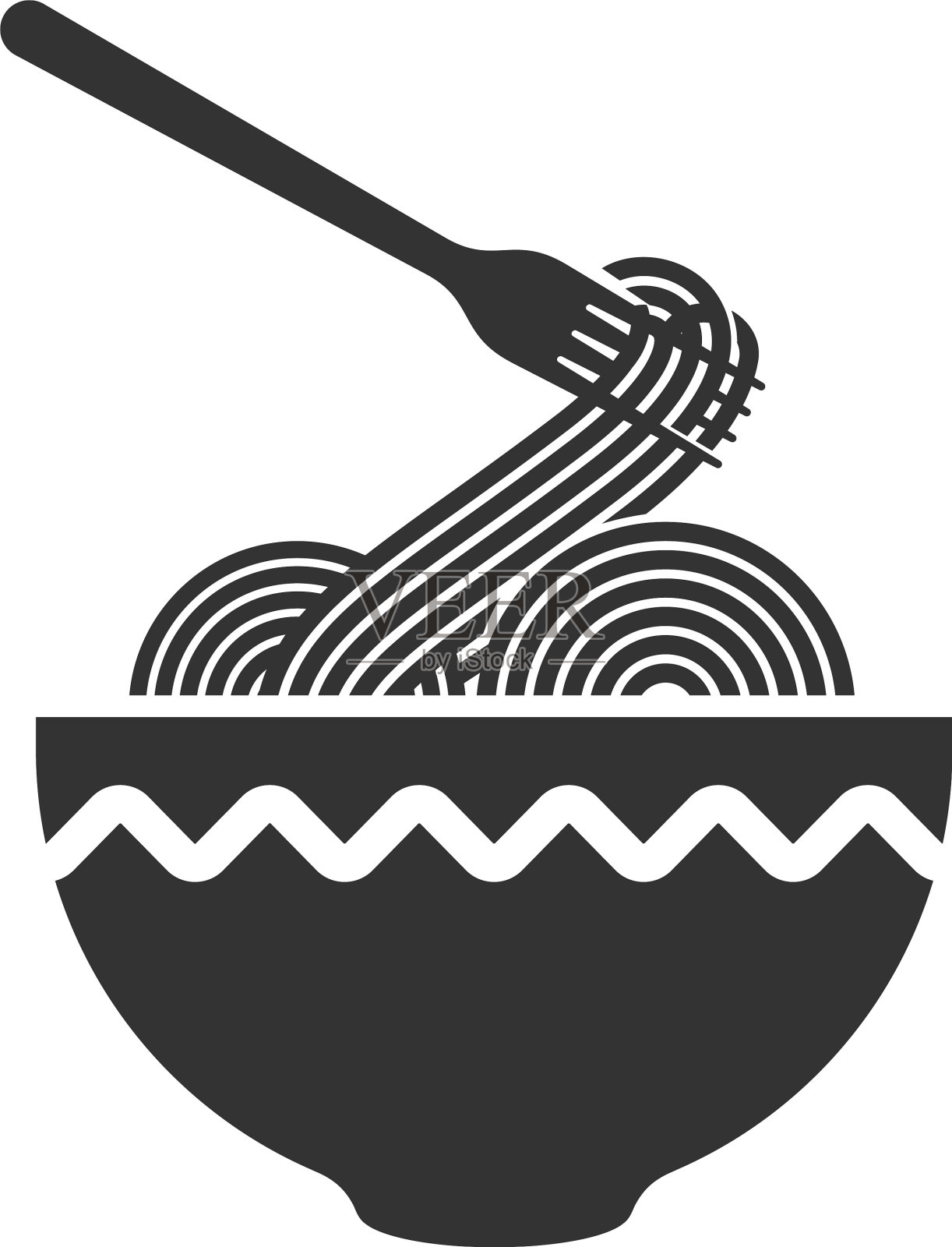 一盘面条，细长的长条意大利面设计元素图片