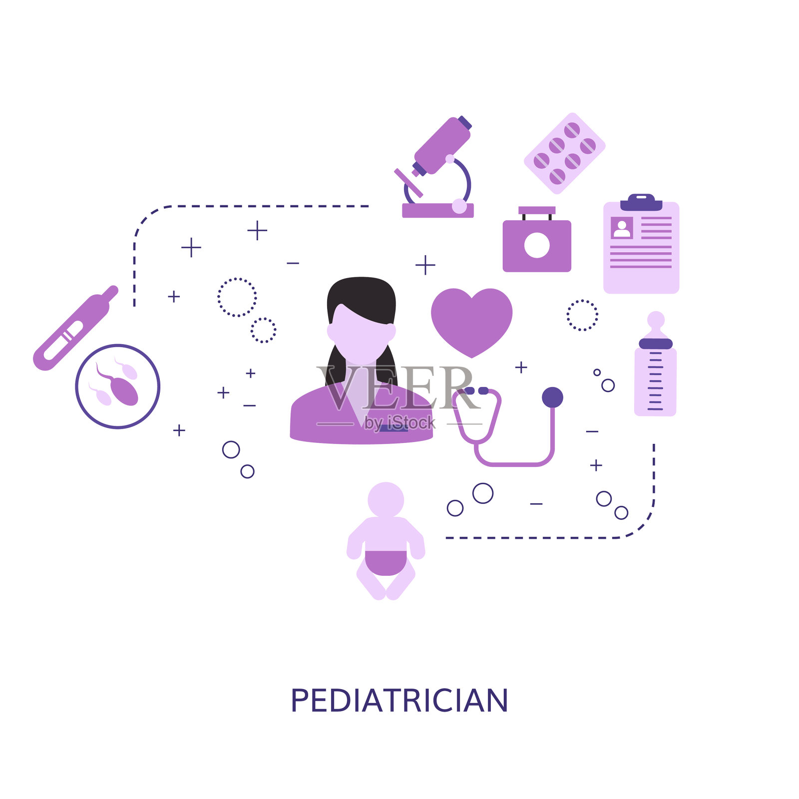 儿科概念儿科插画图片素材