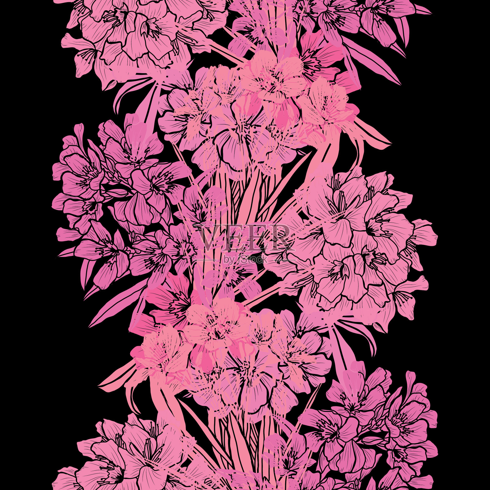 花卉无缝模式插画图片素材