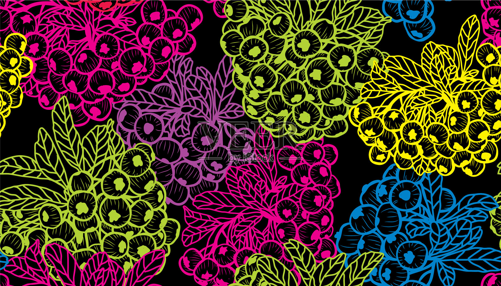 花卉无缝模式插画图片素材