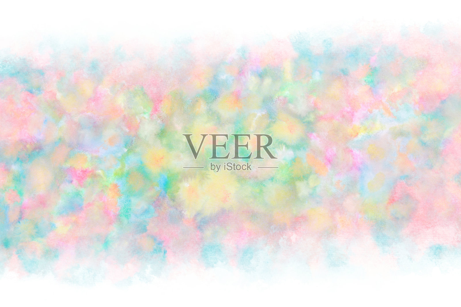 彩色彩虹波抽象在垃圾水彩手绘背景上照片摄影图片