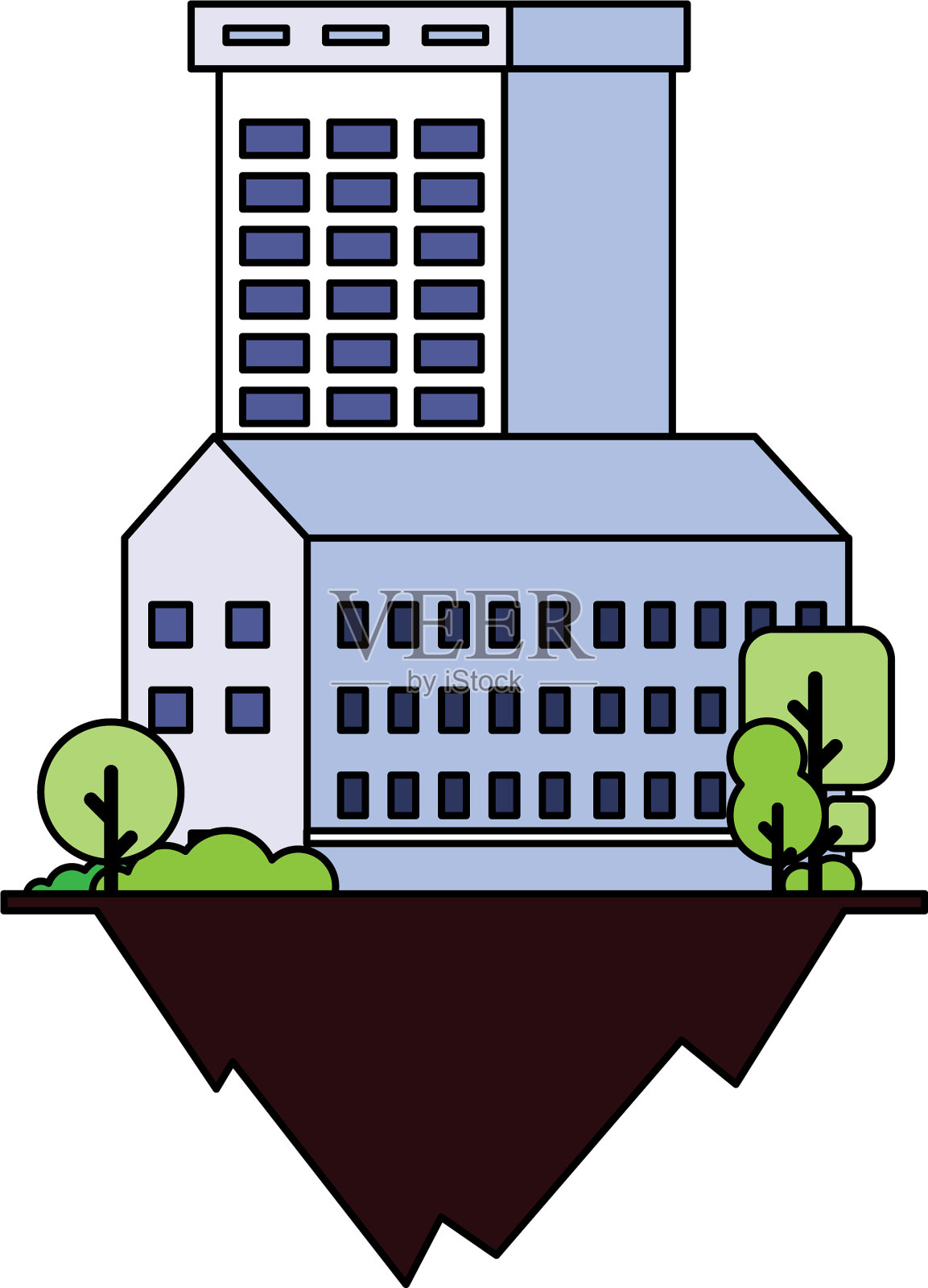 公寓、写字楼、城市景观设计元素图片