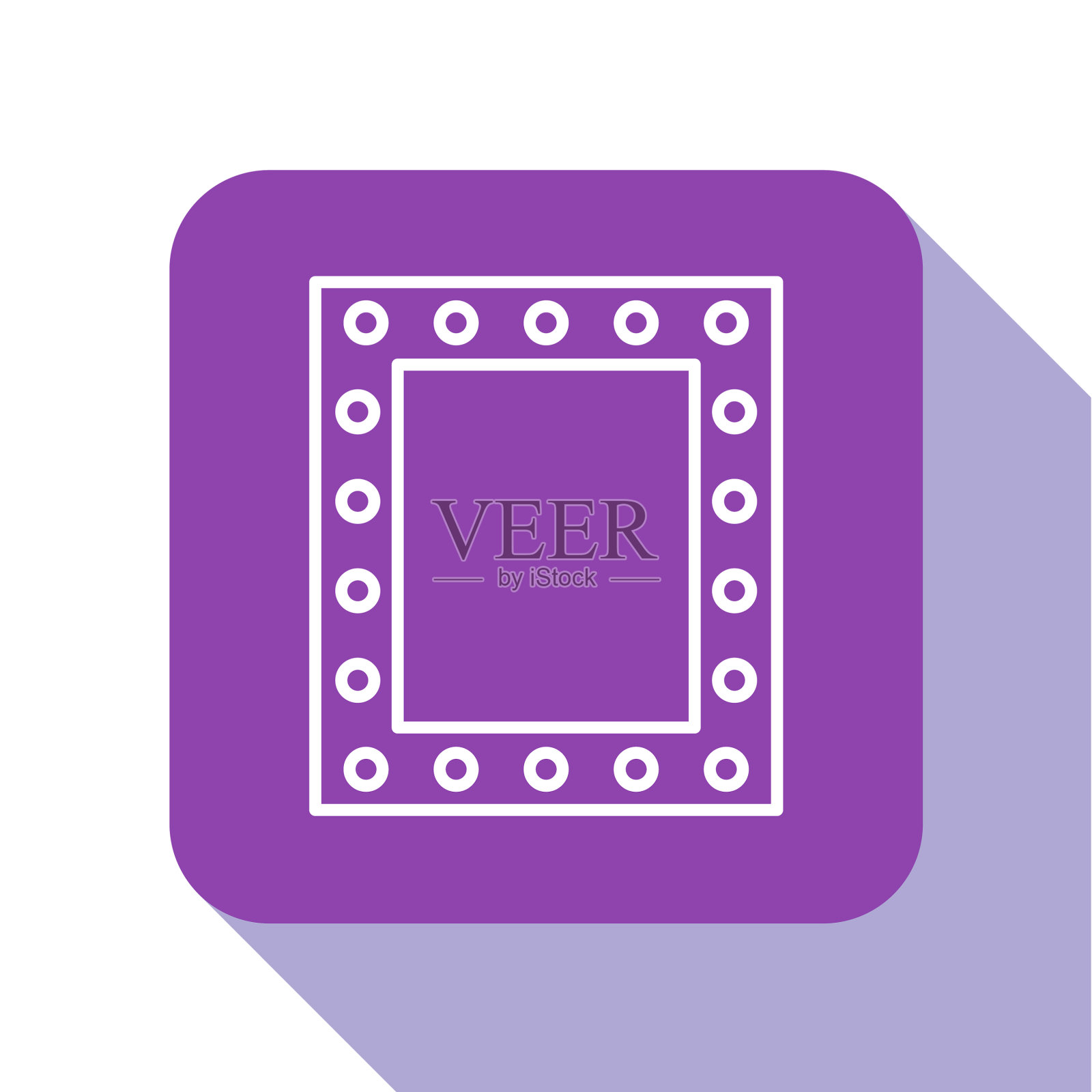 白色线妆镜与灯光图标隔离图标素材