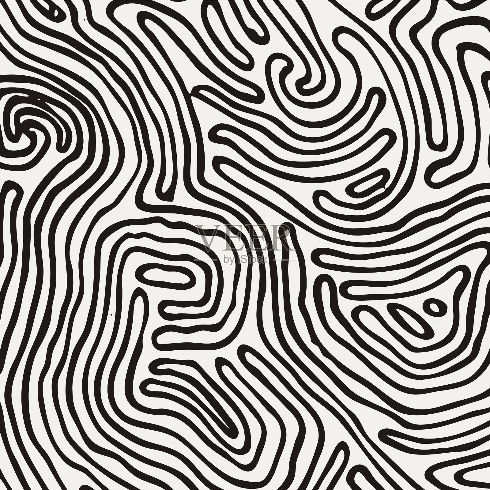 黑白图案曲线黑白插画图片素材