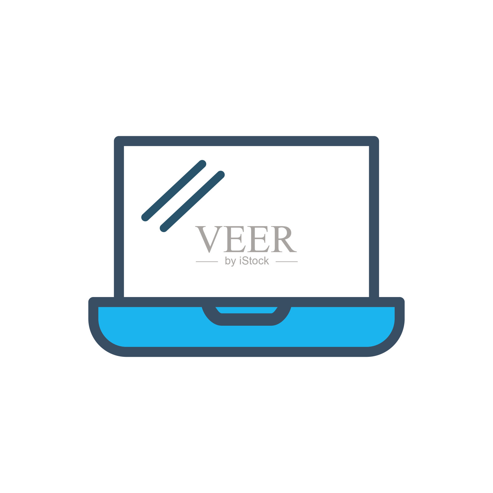 笔记本电脑图标矢量模板插图设计插画图片素材