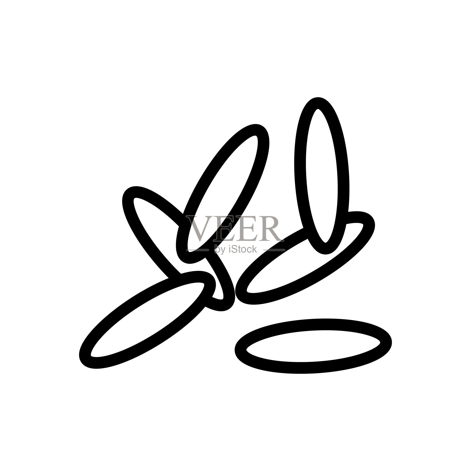 米粒图标矢量轮廓插图插画图片素材