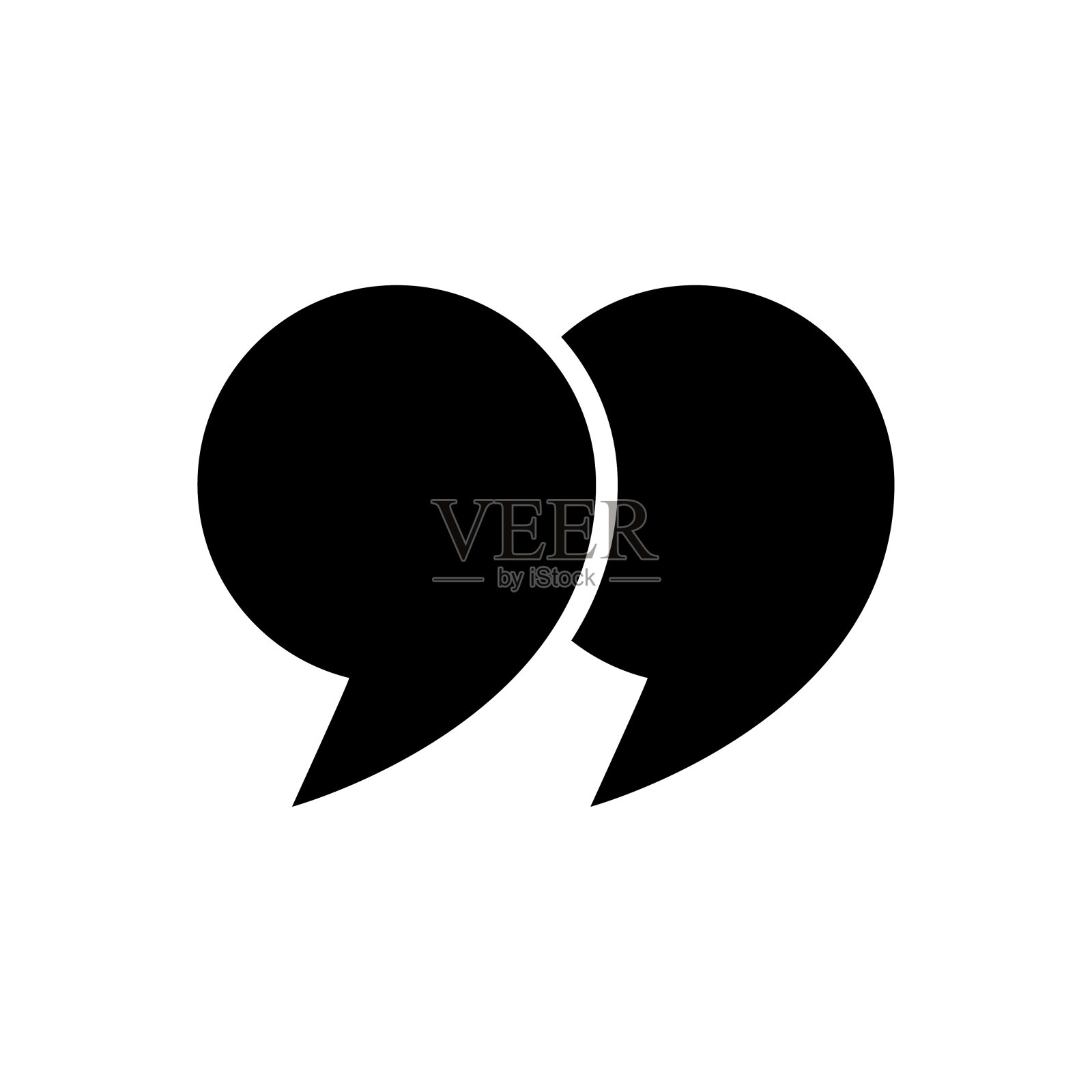 引用图标平面矢量模板设计的潮流插画图片素材