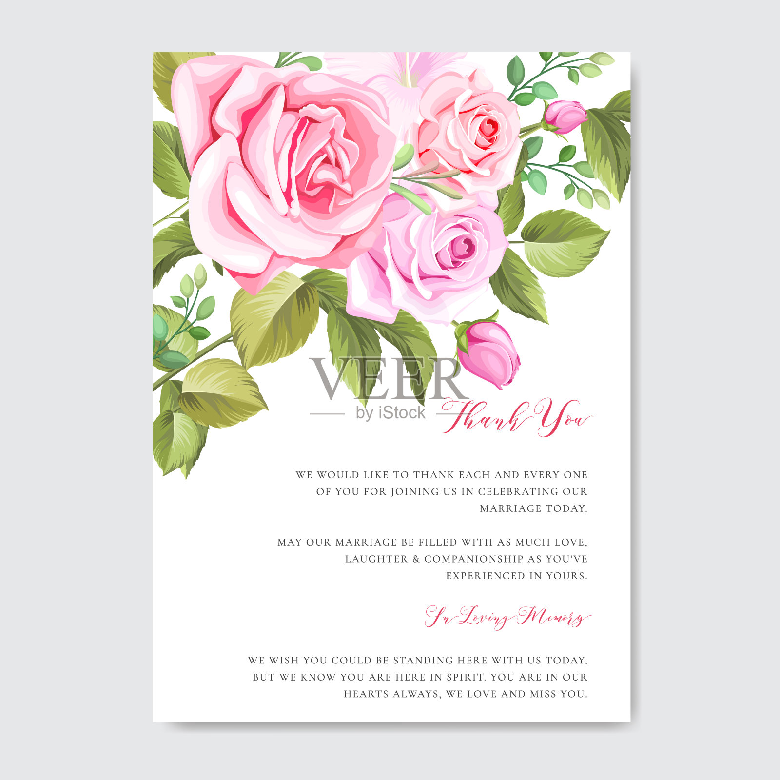 婚礼邀请组插画图片素材