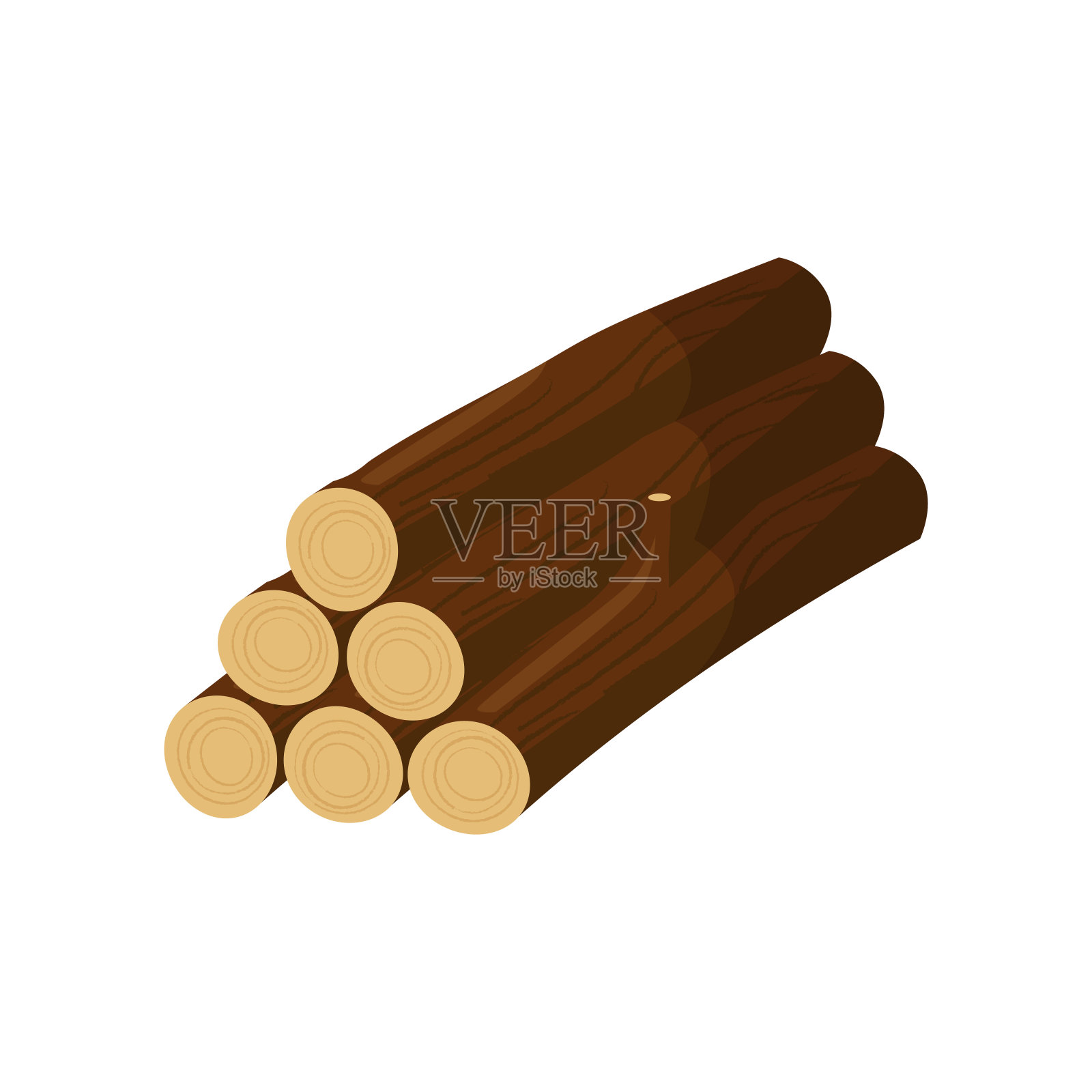 堆叠的原木插图。树干,伍兹插画图片素材