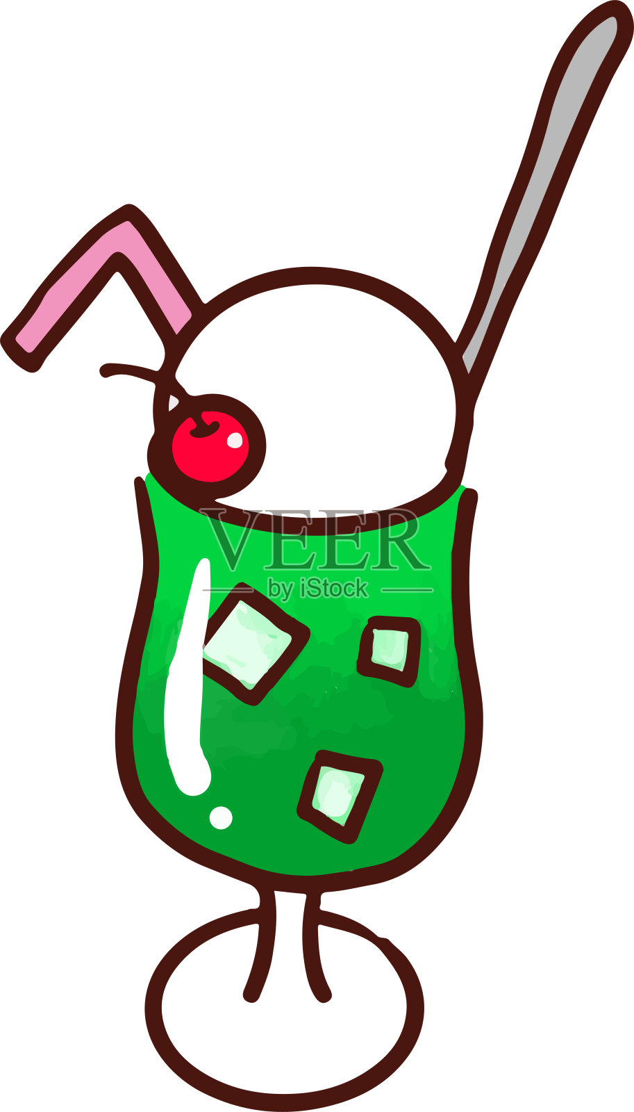 冰淇淋苏打水设计元素图片