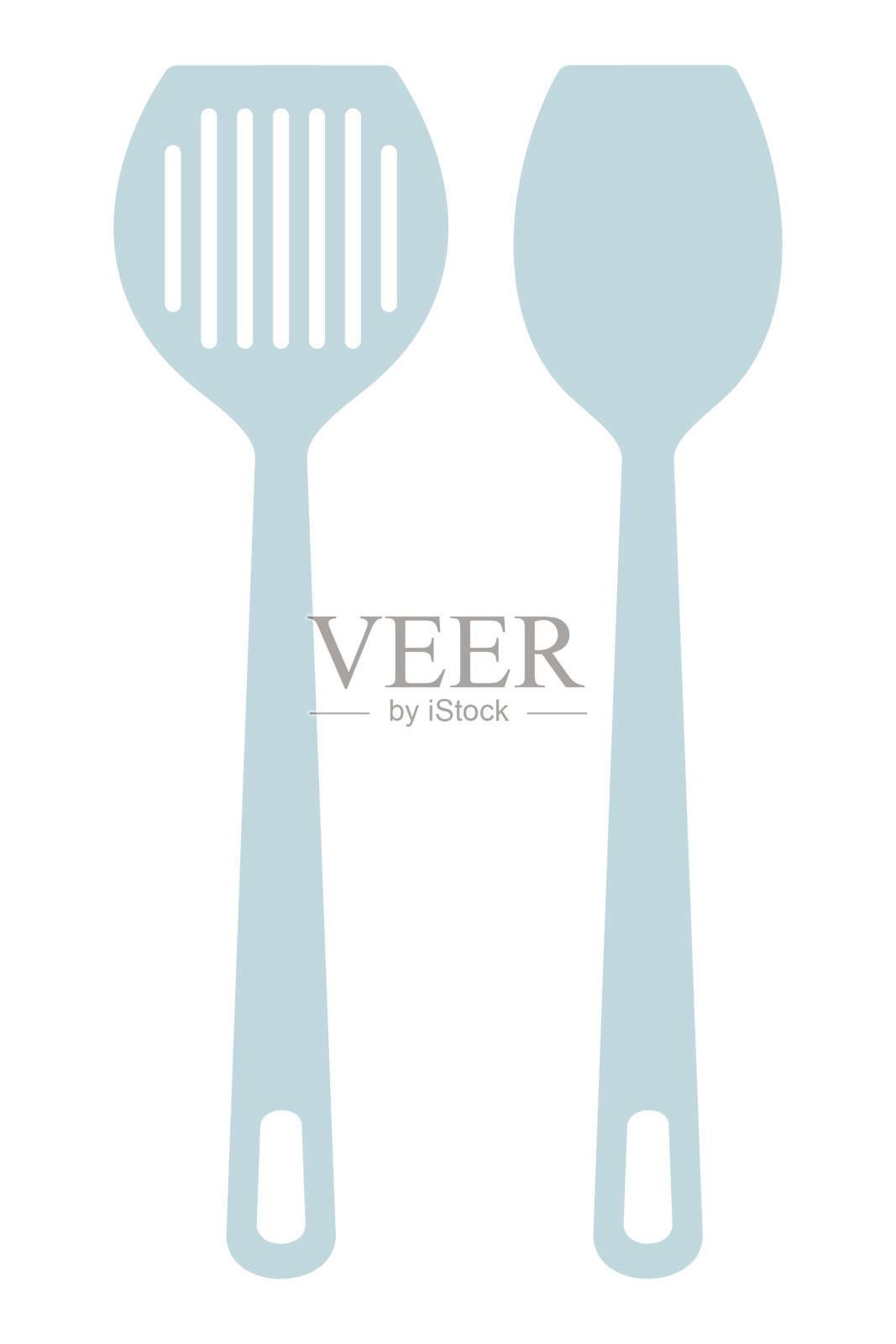 金属厨房工具平面图标矢量孤立设计元素图片