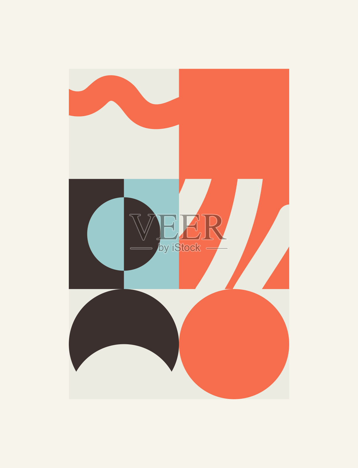 不寻常的抽象几何艺术品构成插画图片素材