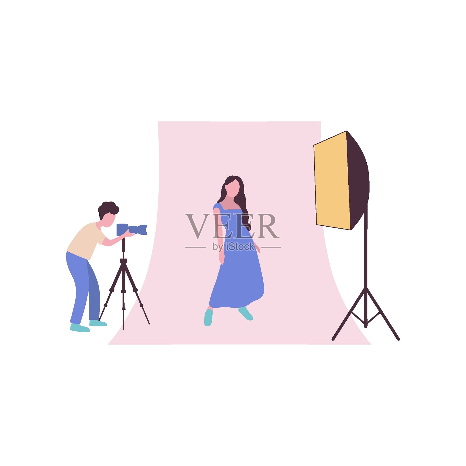 工作室照片会话插画图片素材