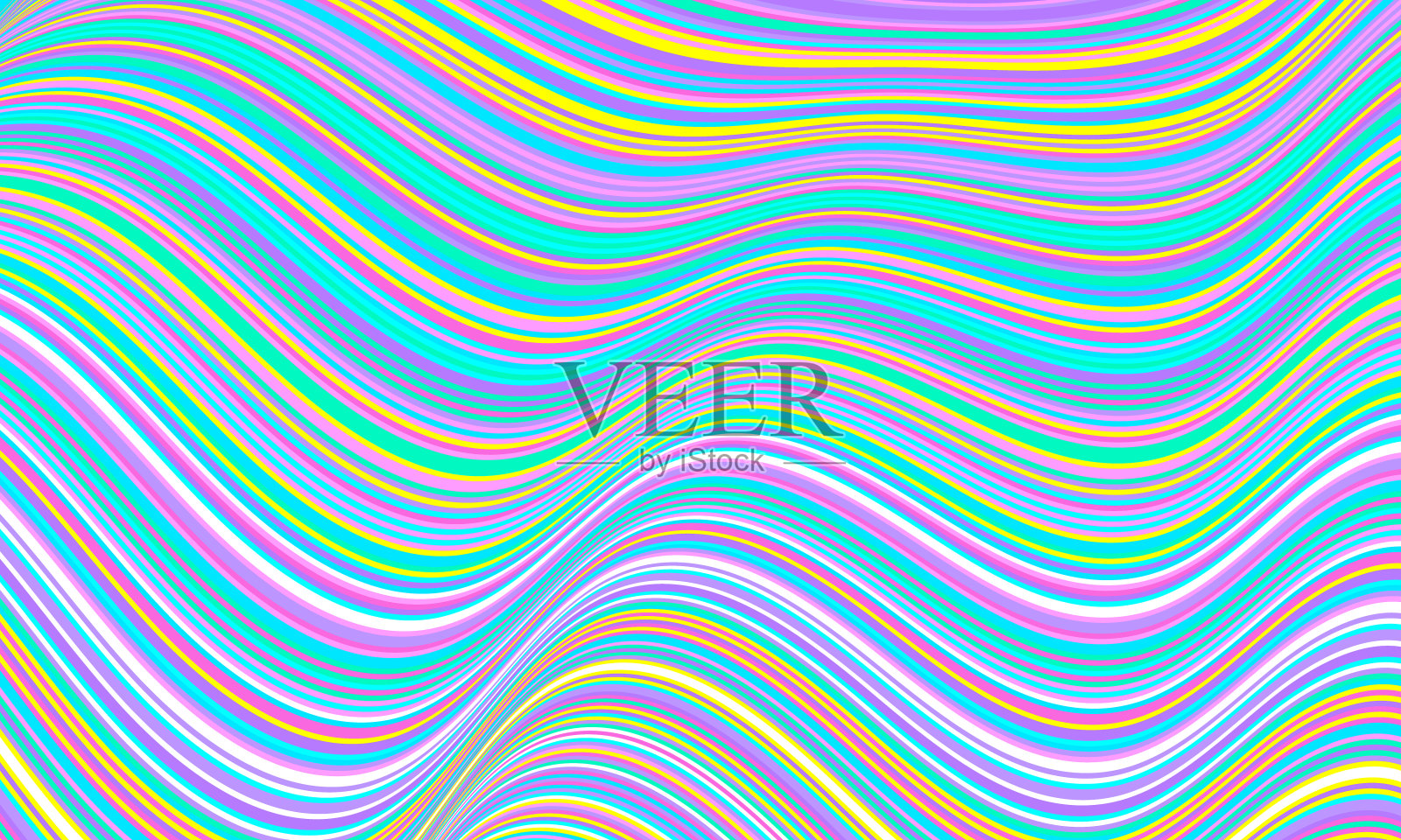 条纹图案。抽象的彩色条纹。流体波插画图片素材