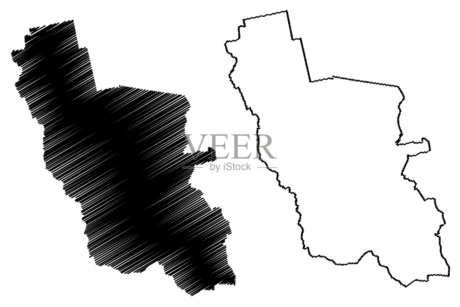 Nereta自治区地图插画图片素材