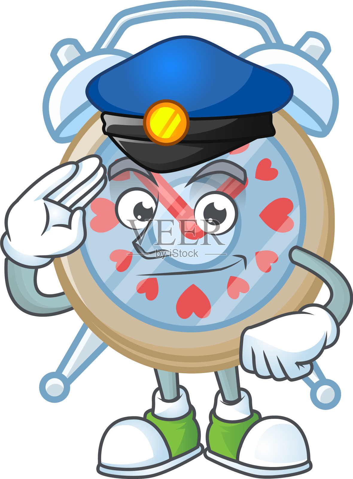 一个人物设计时钟爱在一个警察设计元素图片