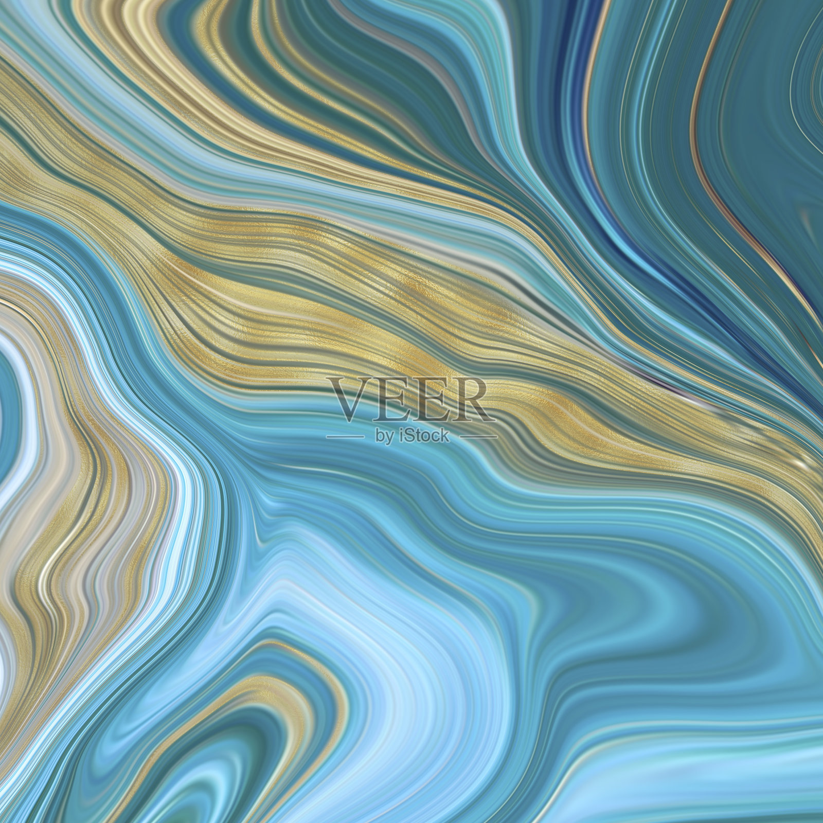 摘要蓝绿色玛瑙背景插画图片素材