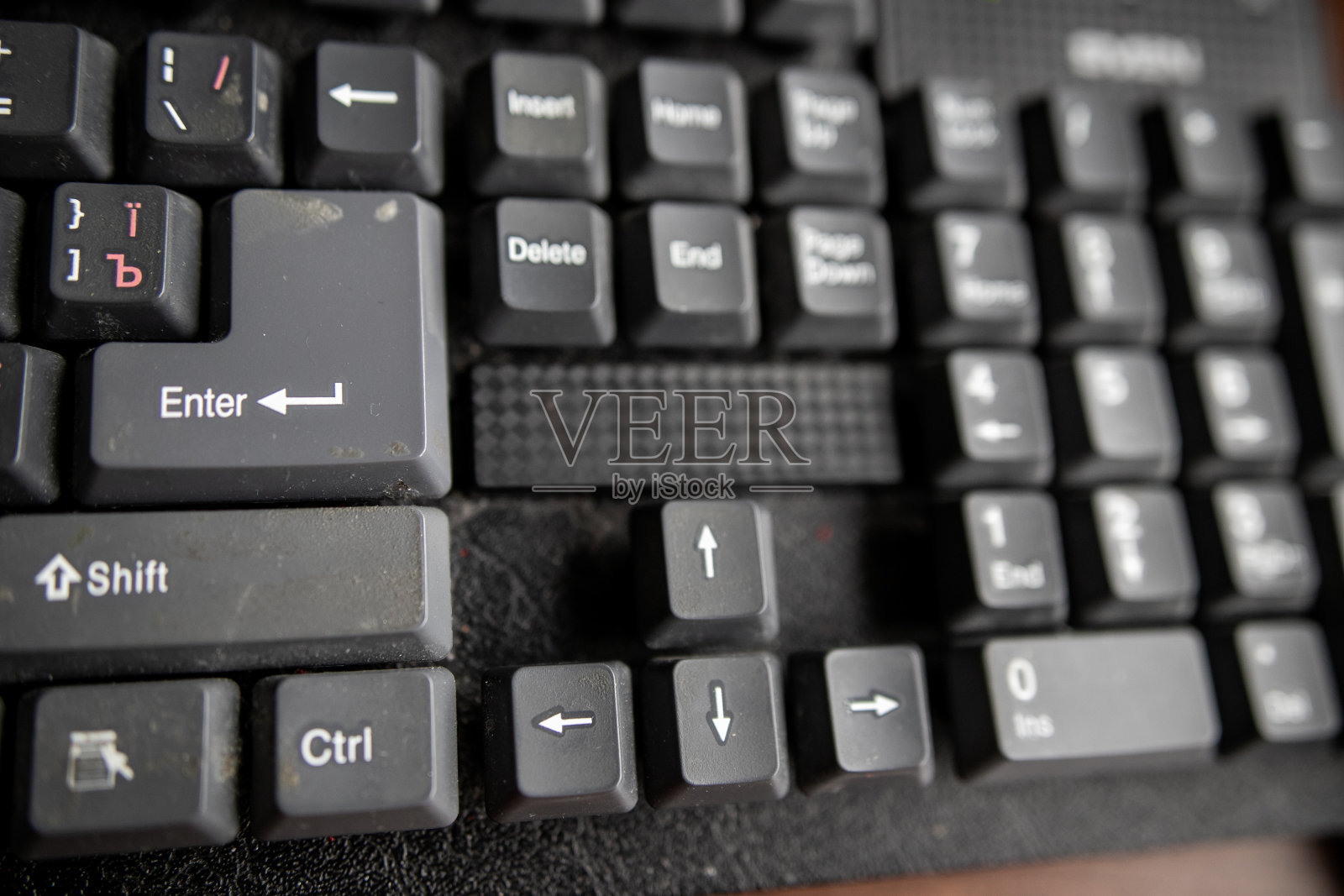 电脑黑色键盘的特写照片摄影图片