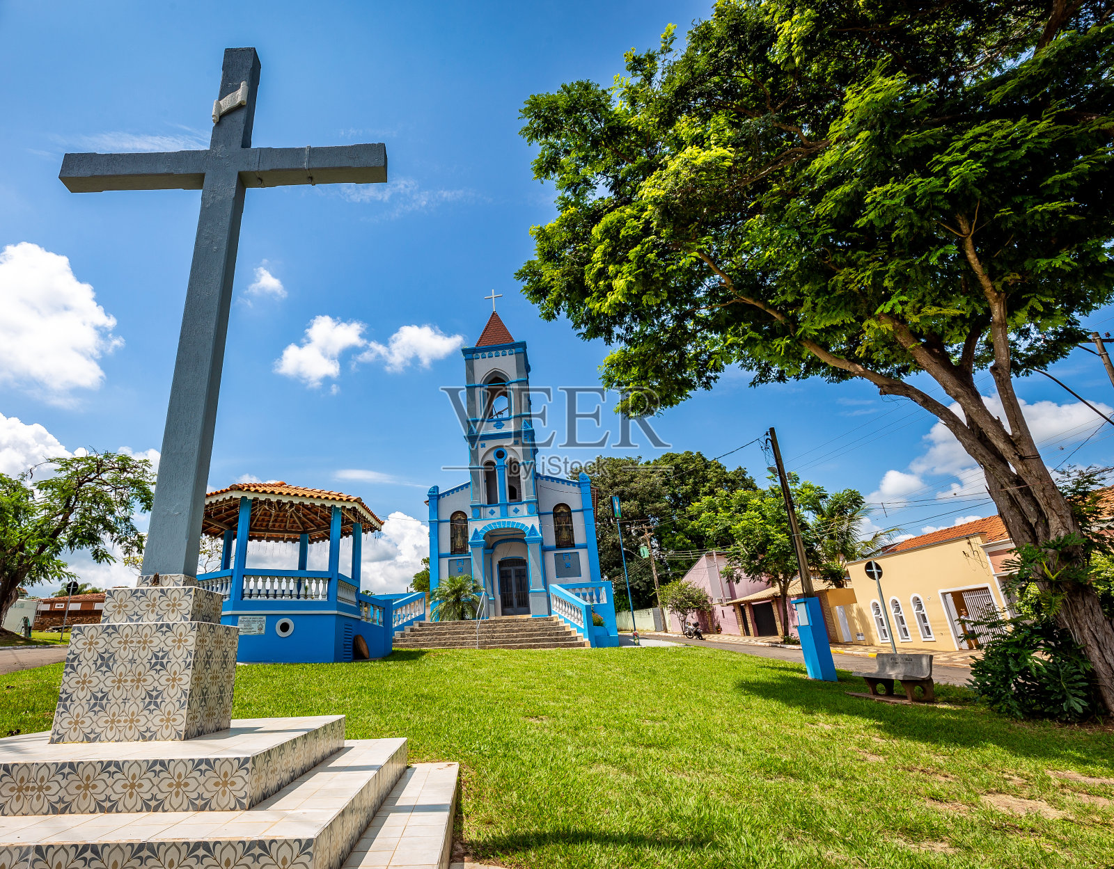 圣十字教堂。布罗塔斯市，São保罗。巴西,巴西照片摄影图片