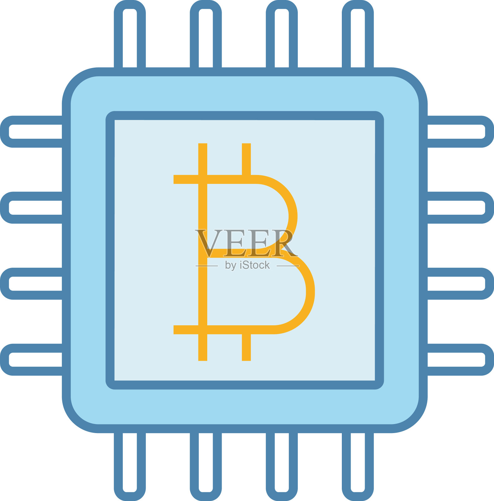 CPU采矿颜色图标设计元素图片