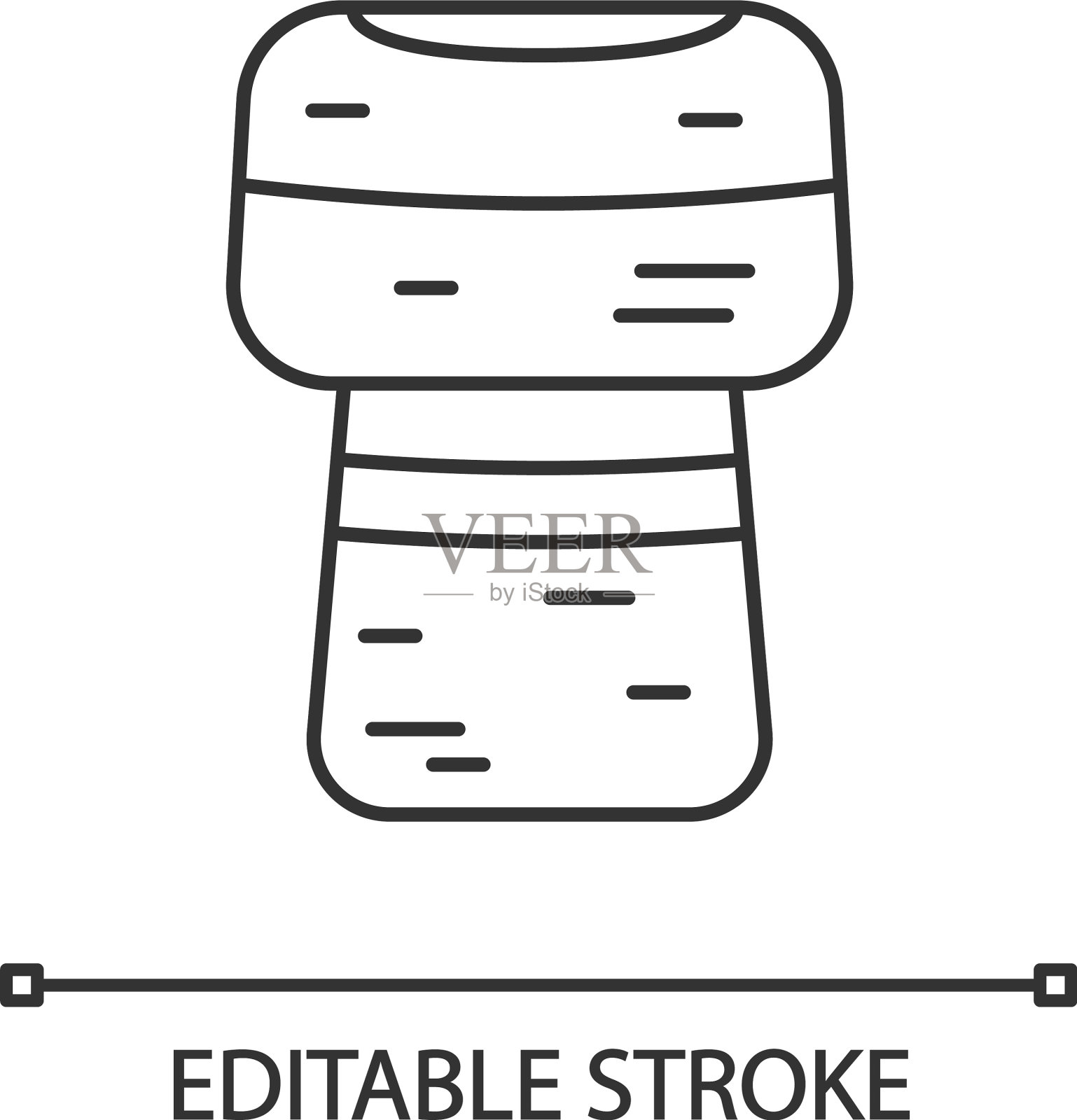 葡萄酒软木线性图标插画图片素材