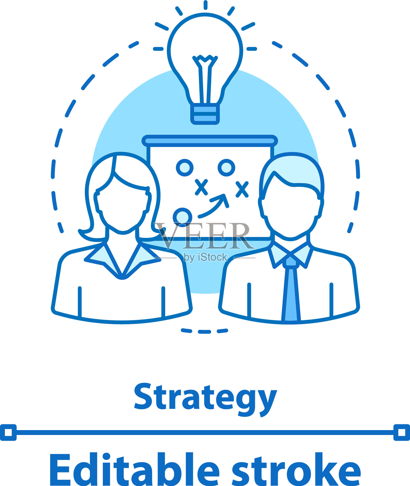 战略概念图标插画图片素材